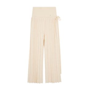 Pleats Flight Pants Long 38 Vanilla