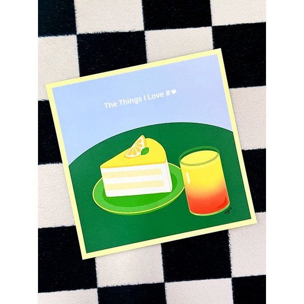 레몬 케이크+주스 미니 포스터 (art poster)