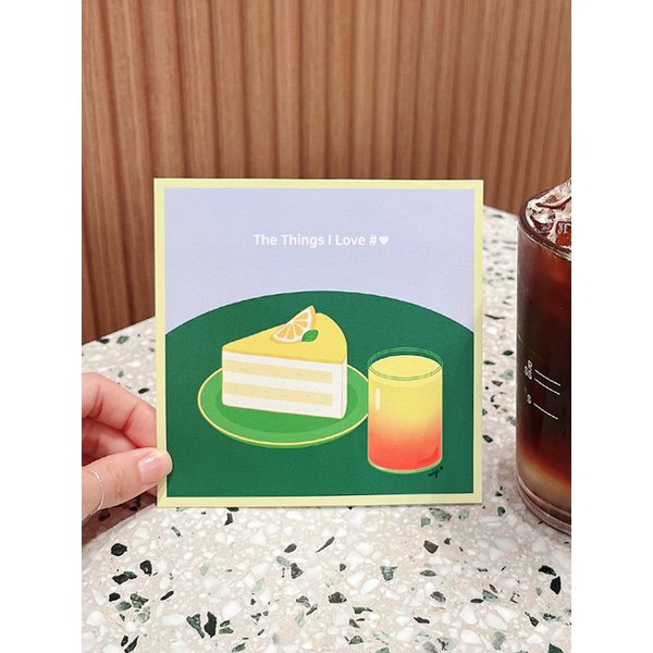 레몬 케이크+주스 미니 포스터 (art poster)