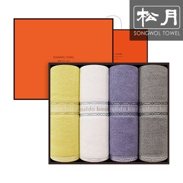 아날도바시니 체인40 세면타올 140g 4매 (OR상하+쇼핑백)