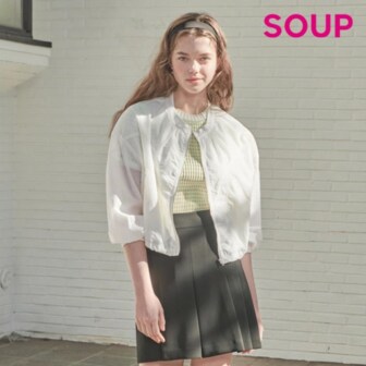 SOUP 밴드넥 집업 변형절개 점퍼_S SA4UJ85