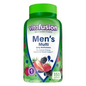 Vitafusion 남성용 종합비타민 식이보충제 구미 - 베리 - 150ct, 비타퓨전 건강식품