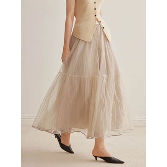 와이와이아이엠 YY_Fluffy mesh skirt