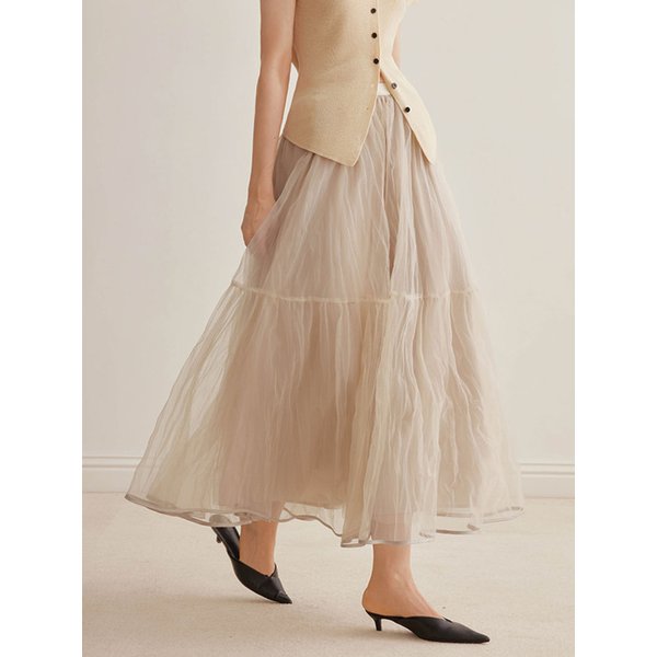 YY_Fluffy mesh skirt