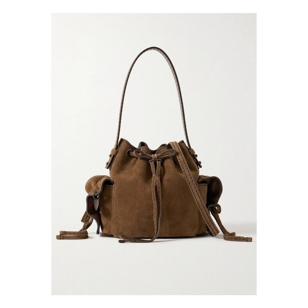 스웨이드 버킷 백 탠 브라운 46376663162899058