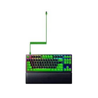  미국 레이저 헌츠맨 Razer Huntsman V2 TKL Tenkeyless Gaming Keyboard PBT Keycap Coiled Cabl