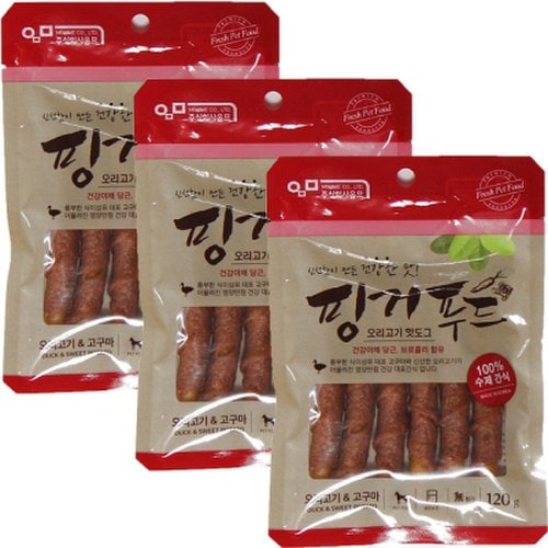 핑거푸드 오리고기핫도그(120g)X3개세트