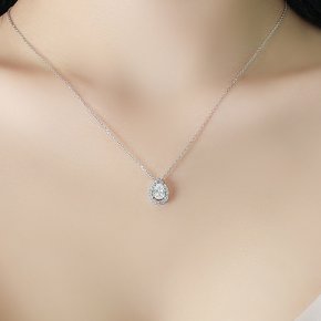 5부 물방울 페어컷 다이아 목걸이 팬시컷 IGI 랩 그로운 프로즈 결혼 기념일 선물