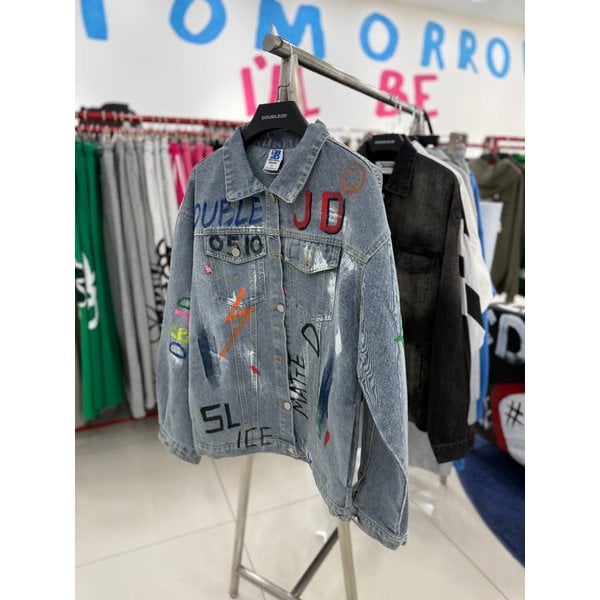 [여주점] 별페인팅데님자켓,JEZZ619013