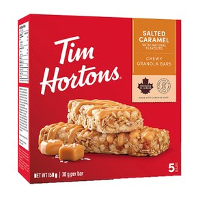 Tim Hortons 팀 홀튼 솔티드 카라멜 그래놀라 바 피넛프리 5개