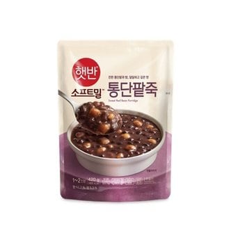  CJ제일제당 햇반 소프트밀 통단팥죽 420g x6개