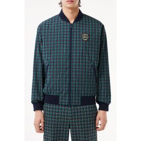 4639413 Lacoste Plaid Water Repellent Bomber Jacket