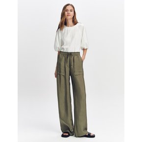 Acetate Banding Pants KHAKI