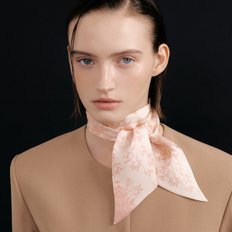 아비나펠르 Le Jardin Long Twilly Silk Scarf - Rose/Cream Beige