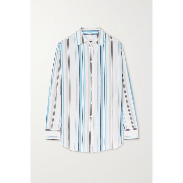 Striped Silk Crepe De Chine Shirt 아이보리