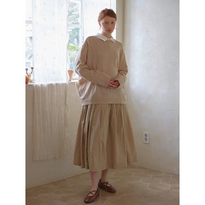 Cotton Balloon Long Skirt