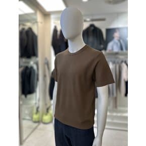미라쿨 골조직 반팔 스웨터 ADF2ER1901_BR