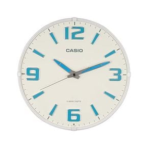 일본 카시오 벽시계 CASIO IQ1009J7JF 라디오 시계 흰색 아날로그 야간 초침 정지 기능 1356914