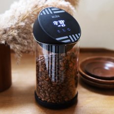 아쿠바 디지털 진공 밀폐용기 1350ml 커피 원두 보관통 캐니스터