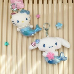 산리오 시나모롤 시나몬롤 인어 공주 여름 봉제인형 가방고리 파우치 키링