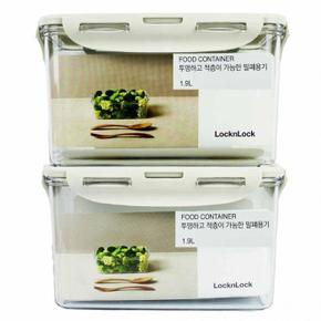 락앤락 스테커블 직사각 1.9L 2개입(239394) (S13532702)