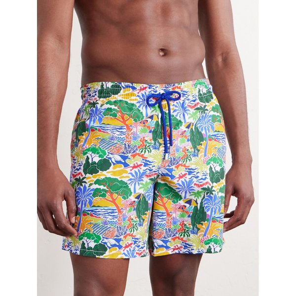 빌보콰 무레아 스트레이트 레그 미드 렝스 프린트 스윔 쇼츠 46376663163072978