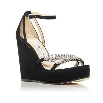 지미추 4234654 Jimmy Choo Bing Womens Dressy Leather Wedge Sandals