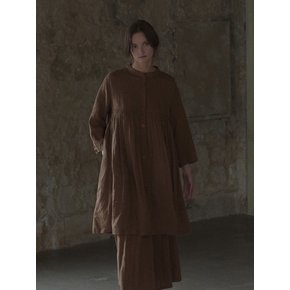 linen single-breasted dress coat