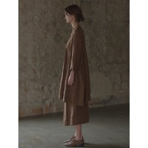 linen single-breasted dress coat