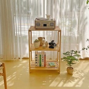 우든3단선반