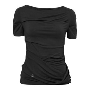 Drape Layered T-Shirt (FL-131_Black)