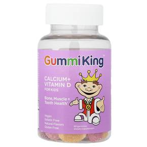 (거미킹) GummiKing, 어린이용 칼슘+비타민D, 구미젤리 60개