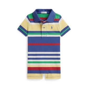 폴로 랄프 로렌 랄프 로렌 베이비 남아 스트라이프 코튼 메시 폴로 쇼트올(CWPOOPCIC720343400)