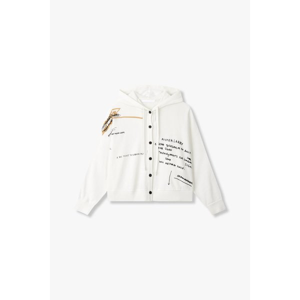 [리오더, BASQUIAT] 레터링 후드 가디건 71152503C2206