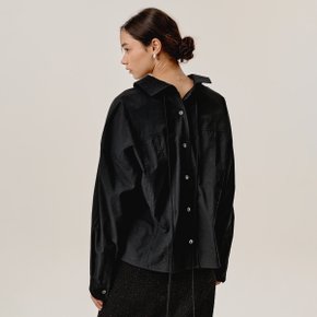 Austin Back Ribbon Shirt_Black