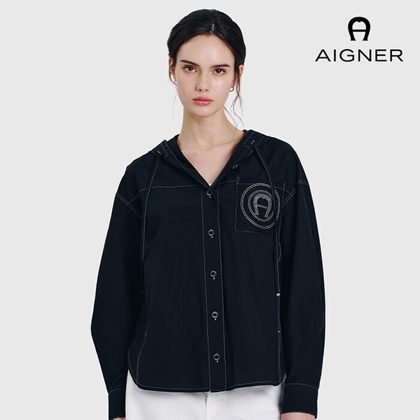 포켓 자수 후드 셔켓