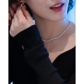 랩다이아몬드 테니스 목걸이 (L)