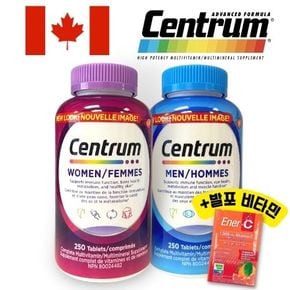 (세트상품) 캐나다 센트룸 종합비타민 대용량 250정 여성+남성 250정