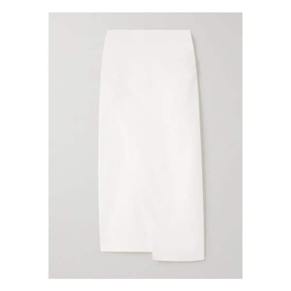 페이스풀 수이스 랩 이펙트 리넨 미디 스커트 화이트 46376663162870887