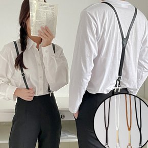 여자 벨트버클 남자 끈 연인 서스펜더 레더 멜빵