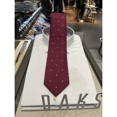 24년 S/S DAKS 신상품 실크혼방 골드배색 로고올오버 넥타이 DKG1ACF1221R2 (구매시사은품증정)
