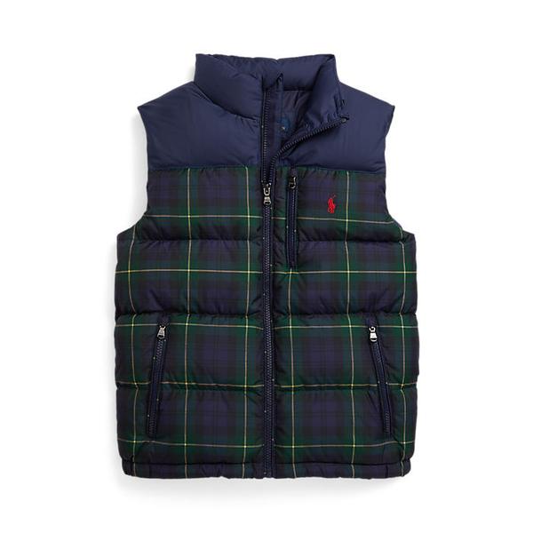 폴로 키즈 남아 8-18세 플래드 다운 베스트(CWPOOTWYN220060999)