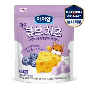 일동후디스 아이얌 한입 큐브 치즈 블루베리 20g 1개