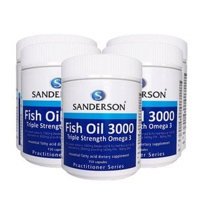 뉴질랜드 샌더슨 피쉬오일 Fish Oil 3000 150캡슐 5개