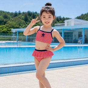 ST블랙스타 여아 끈나시 투피스 수영복 710020
