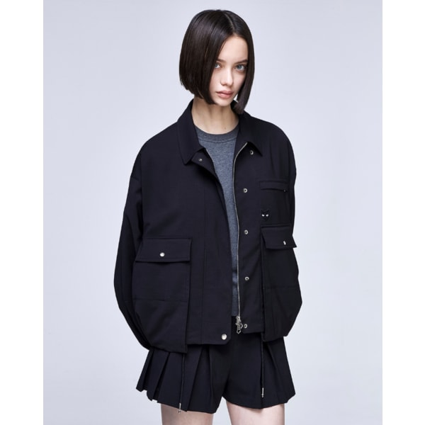 [파주점] [송지오우먼]지제로 멀티 포켓 카라 점퍼 블랙 WH2JP800BK