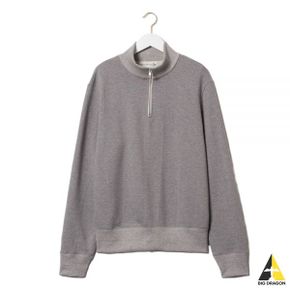 MERZ B. SCHWANEN 343Z Men`s Loopwheeled Sweatshirt, 12oz, Relaxed Fit, Grey Melange (343Z