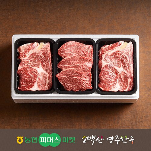 [냉장][농협영주한우]정성드림 실속 구이세트7호 (등심x2/안심) / 1.5kg