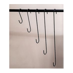 S자 스틸 고리 블랙 12cm