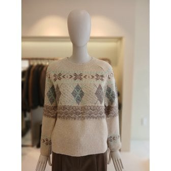 CC콜렉트 [여주점] 씨씨콜렉트 아가일패턴크롭니트 E254ksk146